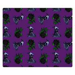 Gothic Girl Rose Purple Pattern Double Sided Flano Blanket (small)  by snowwhitegirl