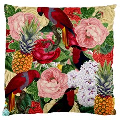 Tropical Bird Floral Standard Flano Cushion Case (one Side) by snowwhitegirl