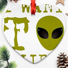 I Want To Believe Ornament (heart) by Sudhe