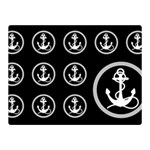 Anchor Pattern Double Sided Flano Blanket (Mini)  35 x27  Blanket Front