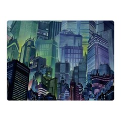 City Night Landmark Double Sided Flano Blanket (mini)  by Sudhe