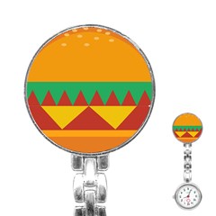 Burger Bread Food Cheese Vegetable Stainless Steel Nurses Watch by Sudhe