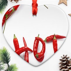 Hot Heart Ornament (two Sides) by Sudhe