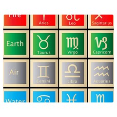 Set Of The Twelve Signs Of The Zodiac Astrology Birth Symbols Double Sided Flano Blanket (medium)  by Sudhe