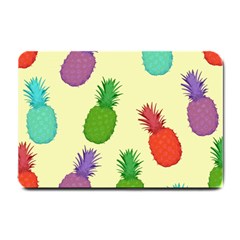 Colorful Pineapples Wallpaper Background Small Doormat  by Sudhe
