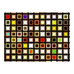 Squares Colorful Texture Modern Art Double Sided Flano Blanket (Mini)  35 x27  Blanket Front