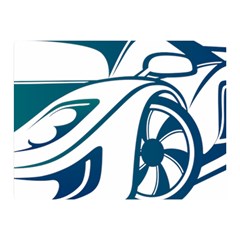 Blue Vector Car Double Sided Flano Blanket (mini)  by Sudhe