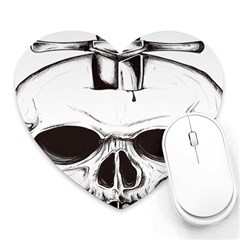 Skull Knife Euclidean Vector Skull Sword Inserted Heart Mousepads by Sudhe