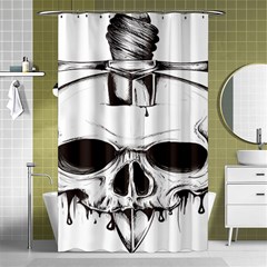 Skull Knife Euclidean Vector Skull Sword Inserted Shower Curtain 48  X 72  (small)  by Sudhe