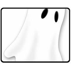 Ghost Boo Halloween Spooky Haunted Double Sided Fleece Blanket (medium)  by Sudhe