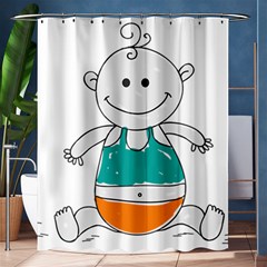 Baby Cute Child Birth Happy Shower Curtain 60  X 72  (medium)  by Sudhe