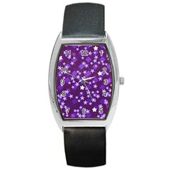Textile Cross Pattern Square Barrel Style Metal Watch by Pakrebo