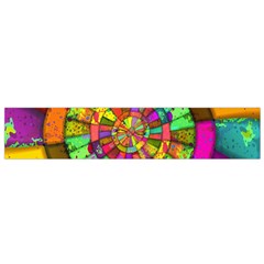 Color Abstract Rings Circle Center Small Flano Scarf by Pakrebo