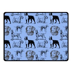 Dog Pattern Blue Fleece Blanket (small) by snowwhitegirl