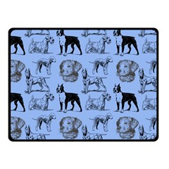 Dog Pattern Blue Fleece Blanket (small) by snowwhitegirl