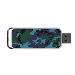 Camouflage Blue Portable Usb Flash (two Sides) by snowwhitegirl