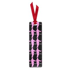 Cat Silouette Pattern Pink Small Book Marks by snowwhitegirl