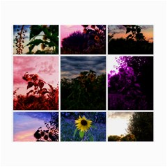 Sunflower Collage Small Glasses Cloth (2-side) by okhismakingart