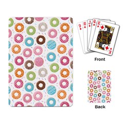 Donut Pattern With Funny Candies Playing Cards Single Design by genx