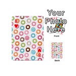 Donut pattern with funny candies Playing Cards 54 (Mini) Front - Heart8