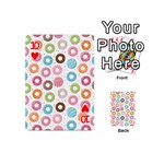 Donut pattern with funny candies Playing Cards 54 (Mini) Front - Heart10