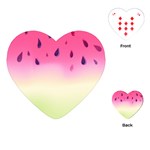 Watermelon Pastel Gradient Pink Watermelon Pastel Gradient Playing Cards (Heart) Front