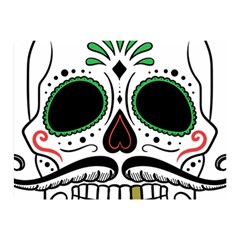 Day Of The Dead Skull Sugar Skull Double Sided Flano Blanket (mini)  by Sudhe