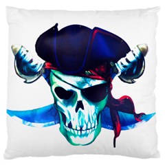 Skull Pirates Symbol Skeleton Large Flano Cushion Case (one Side) by Sudhe