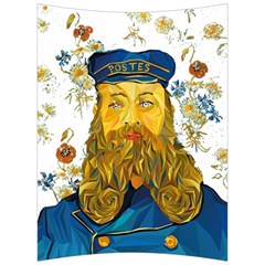 Vincent Van Gogh Cartoon Beard Illustration Bearde Back Support Cushion by Sudhe