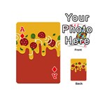 Pizza Topping funny modern yellow melting cheese and pepperonis Playing Cards 54 (Mini) Front - DiamondA