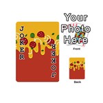 Pizza Topping funny modern yellow melting cheese and pepperonis Playing Cards 54 (Mini) Front - Joker1
