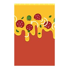 Pizza Topping Funny Modern Yellow Melting Cheese And Pepperonis Shower Curtain 48  X 72  (small)  by genx