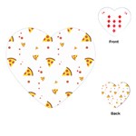 Pizza Pattern pepperoni cheese funny slices Playing Cards (Heart) Front
