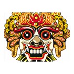 Bali Barong Mask Euclidean Vector Chiefs Face Double Sided Flano Blanket (Mini)  35 x27  Blanket Front