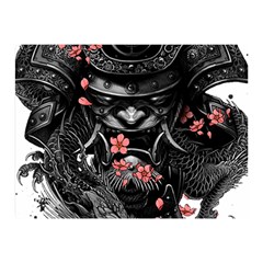Sleeve Tattoo  Samurai Double Sided Flano Blanket (mini)  by Sudhe