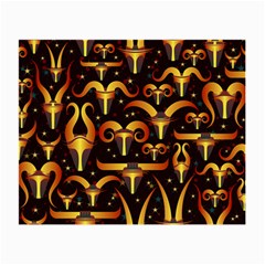 Stylised Horns Black Pattern Small Glasses Cloth (2-side) by HermanTelo