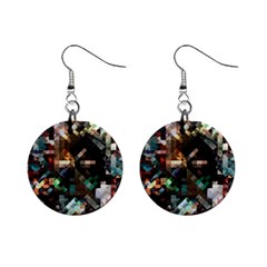 Abstract Texture Desktop Mini Button Earrings by HermanTelo