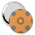 Flowers Screws Rounds Circle 3  Handbag Mirrors Front
