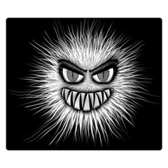 Monster Black White Eyes Double Sided Flano Blanket (small)  by HermanTelo