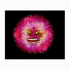 Monster Pink Eyes Aggressive Fangs Small Glasses Cloth by HermanTelo
