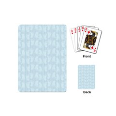 Footprints Pattern Paper Scrapbooking Blue Playing Cards (mini) by HermanTelo