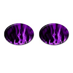 Smoke Flame Abstract Purple Cufflinks (oval) by HermanTelo