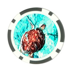 Tortoise Marine Animal Shell Sea Poker Chip Card Guard by HermanTelo