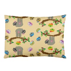 Sloth Neutral Color Cute Cartoon Pillow Case by HermanTelo