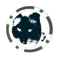 Cat Nature Design Animal Skin Black Poker Chip Card Guard (10 Pack) by HermanTelo