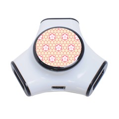 Floral Design Seamless Wallpaper 3-port Usb Hub by HermanTelo