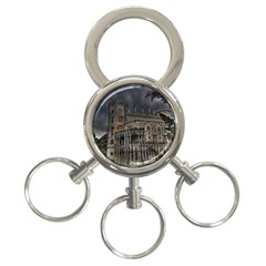 Castle Mansion Architecture House 3-ring Key Chain by Pakrebo