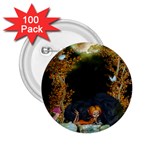 Cute fairy with awesome wolf in the night 2.25  Buttons (100 pack)  Front