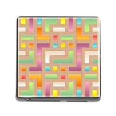 Abstract Background Colorful Memory Card Reader (square 5 Slot) by HermanTelo