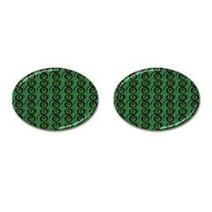 Abstract Pattern Graphic Lines Cufflinks (oval) by HermanTelo